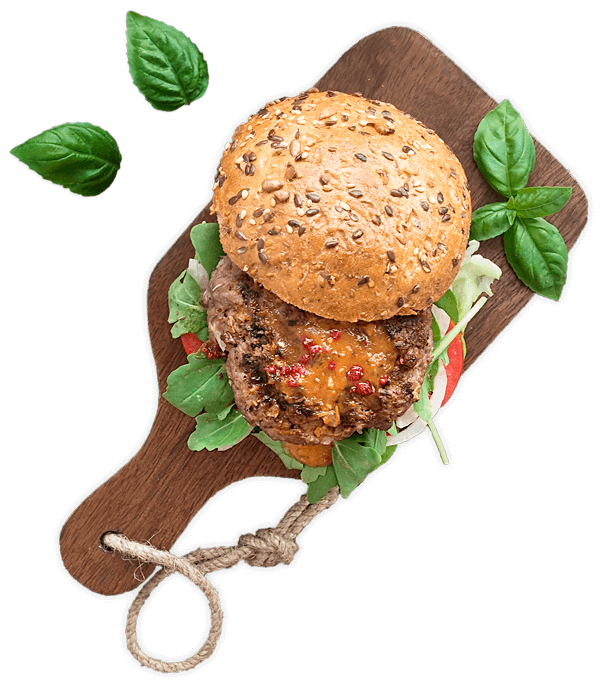 hamburger top view